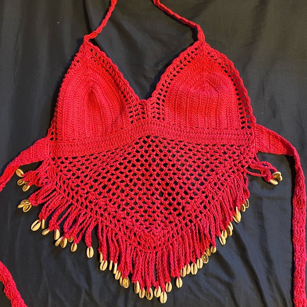Pink crochet top